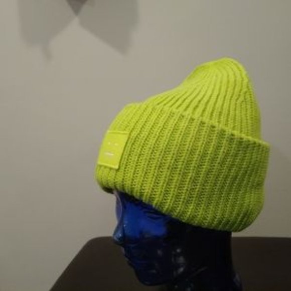 Acne Studios Pansy Beanie Light Green Ski New Last - Picture 2 of 5